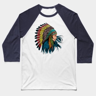 Native american warrior Baseball T-Shirt